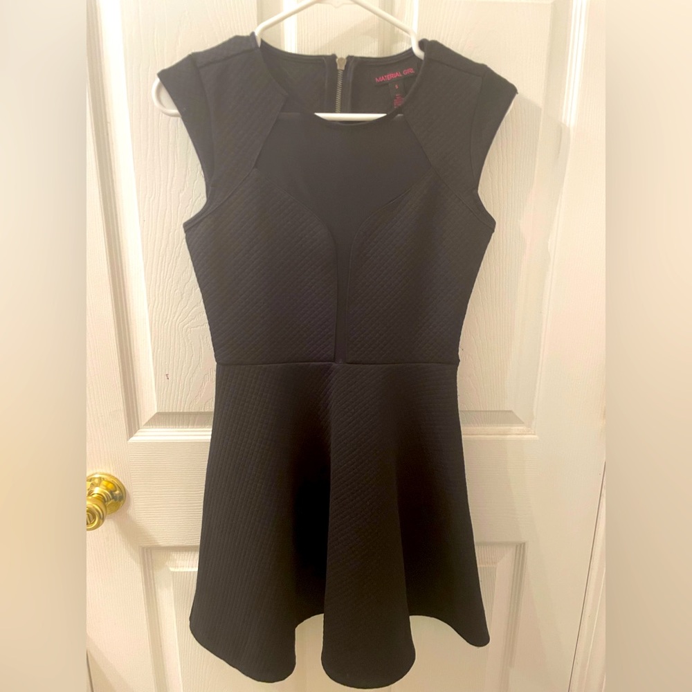 Black Material Girl Mesh Dress